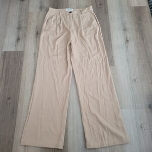 Fashion Nova Beige Pleated Trousers